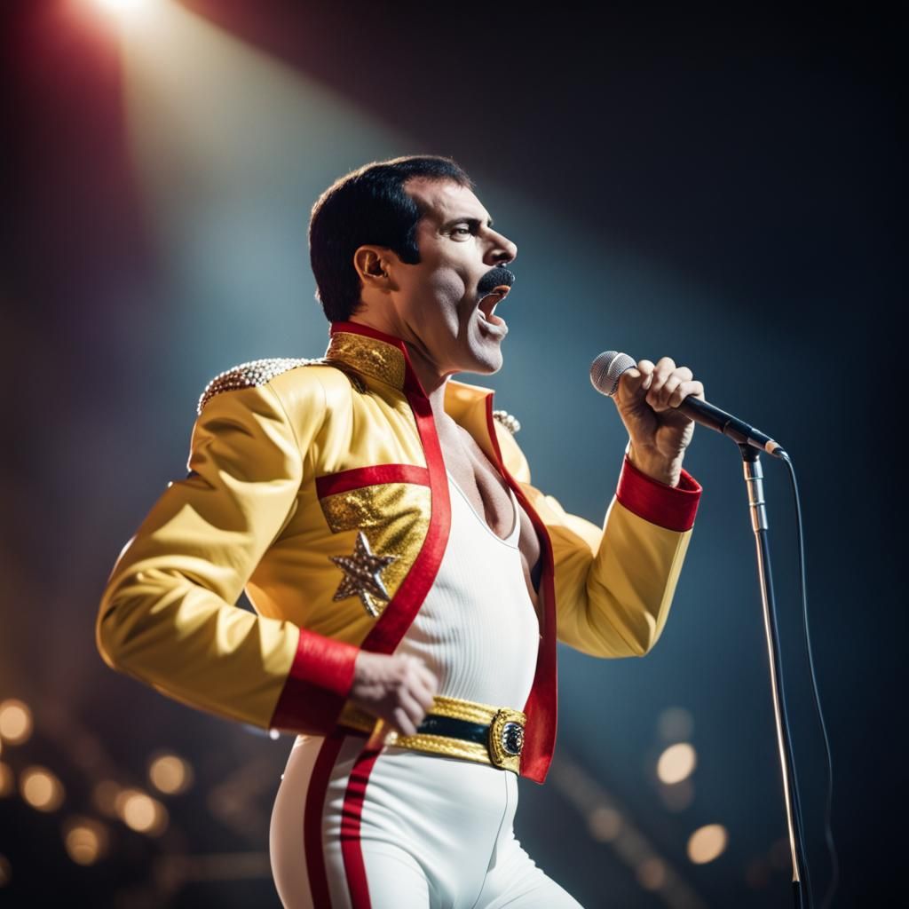 Freddie Mercury Singing Live Performance
