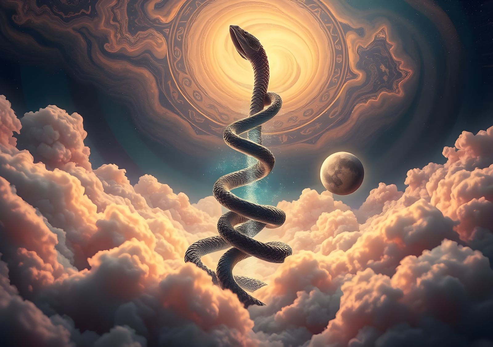 Meditative Runes: A Psychodelic Stardust Dreamscape