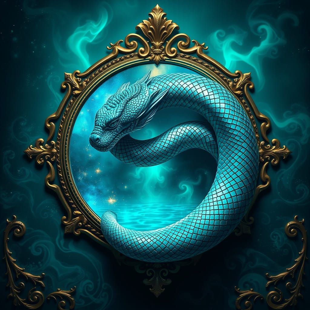 Ethereal Serpent in Majestic Mirrorwork