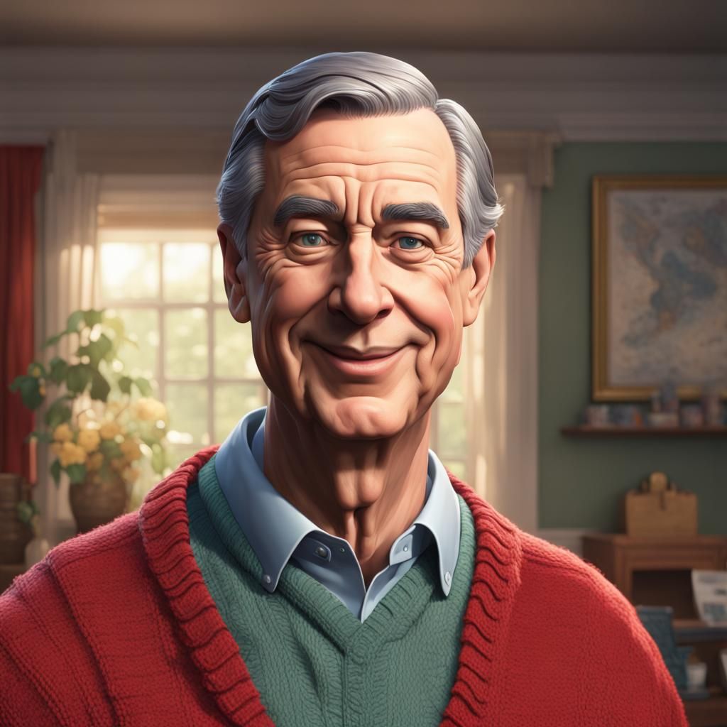 Hyperdetailed Portrait of Mr. Rogers by Rutkowski