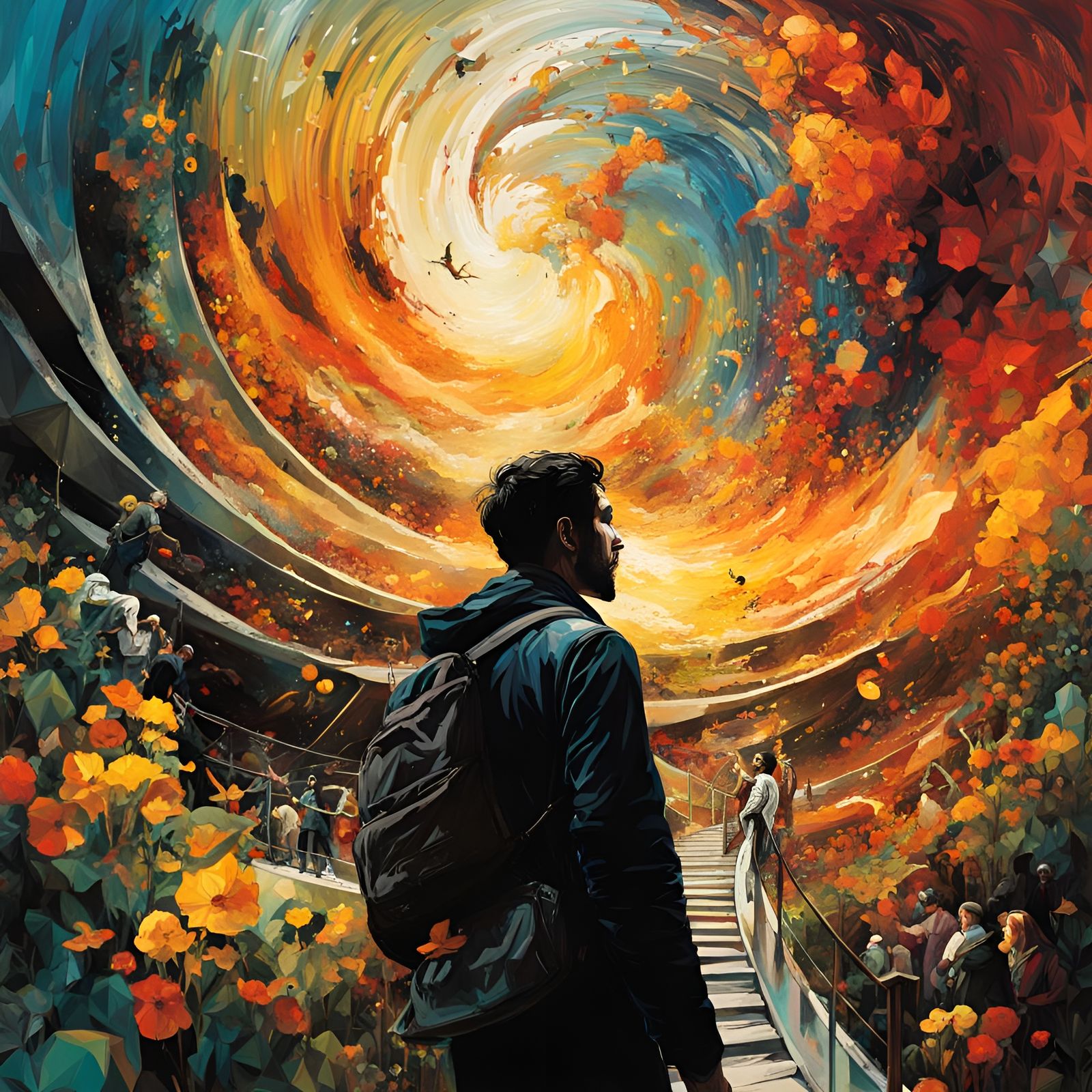 Eden Project: Jewel Mosaic Acrylic Pouring Art