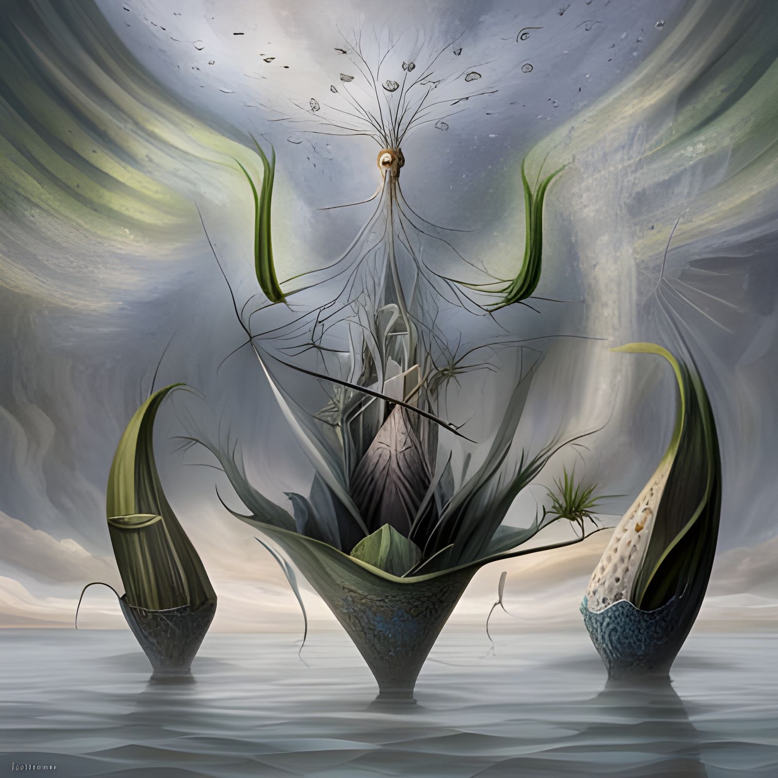 Lush Garden Greeting: Surreal Chromatic Photography