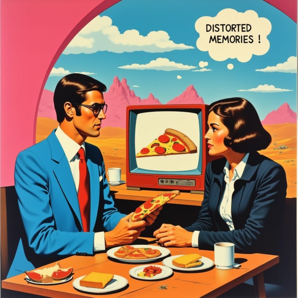 A Medieval Couple's Futuristic Dinner, Caught Between Nostal...