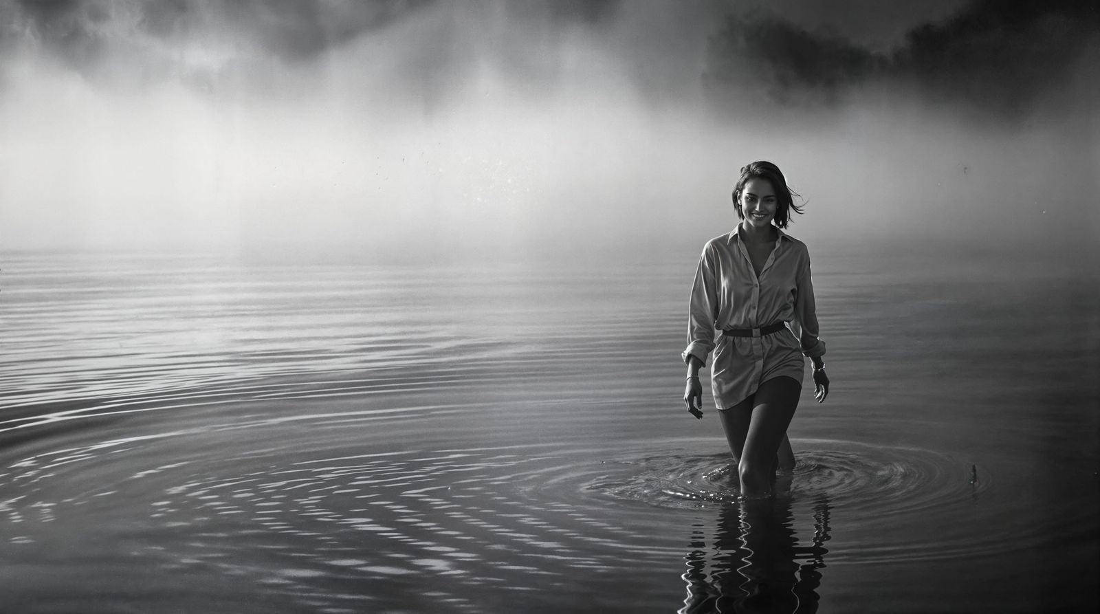 Mysterious Dusky Maiden in Misty Waters