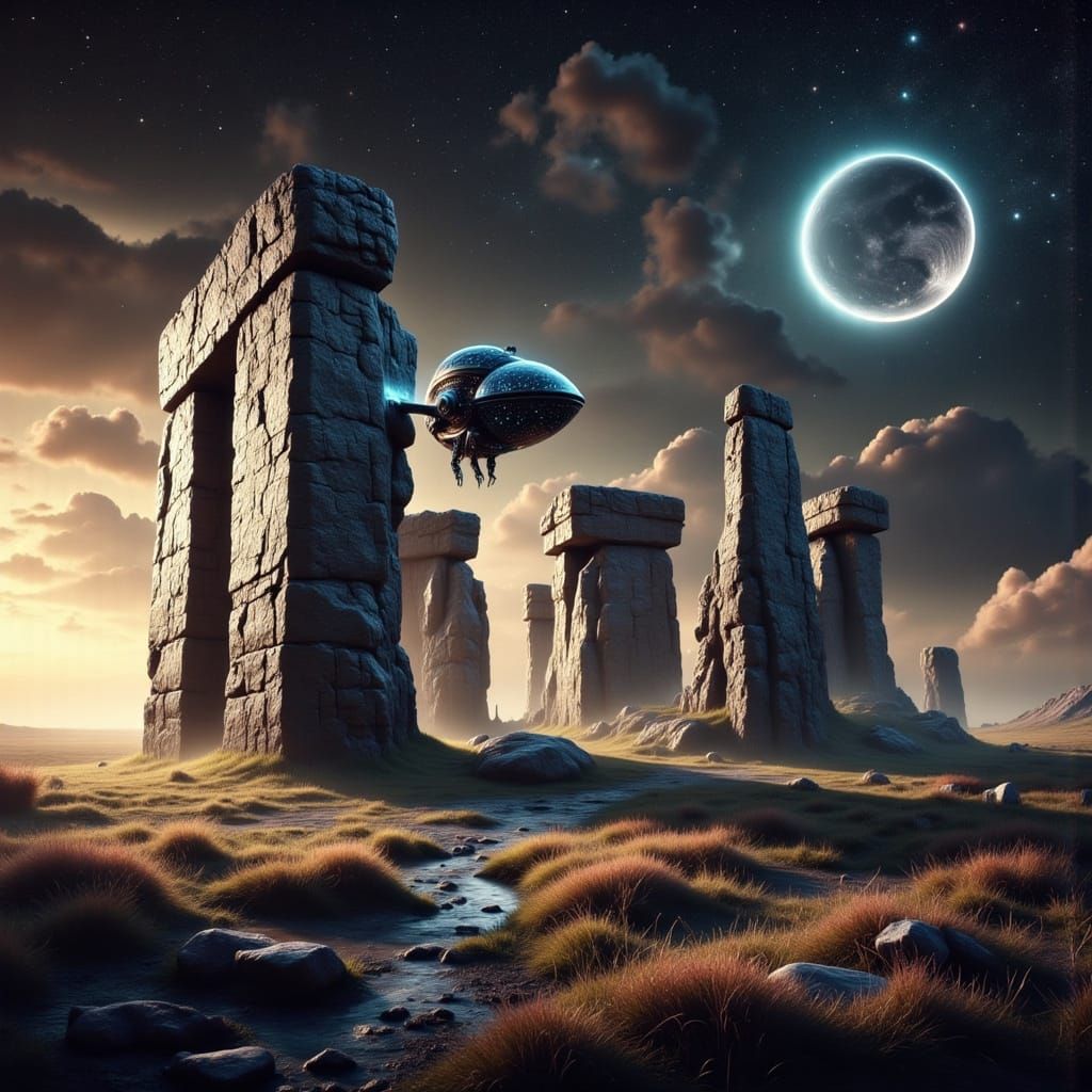 Royal Aliens Visit Stonehenge with Sci-Fi Ships