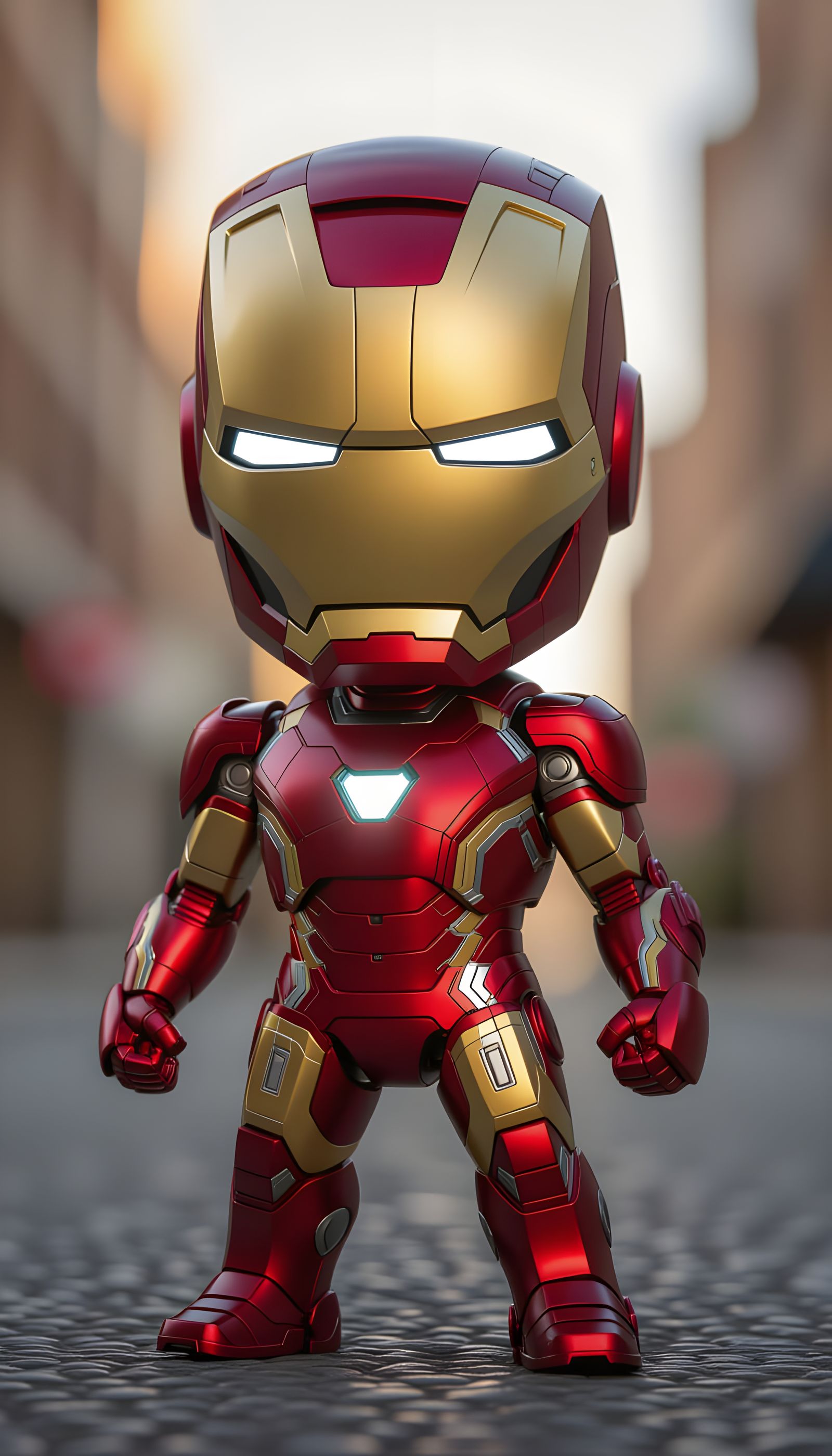 Chibi Iron Man Portrait in Pixar Style