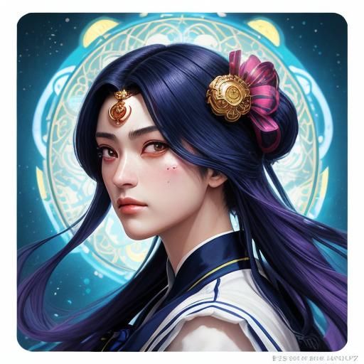 Sailor Moon Portrait in Art Nouveau Style