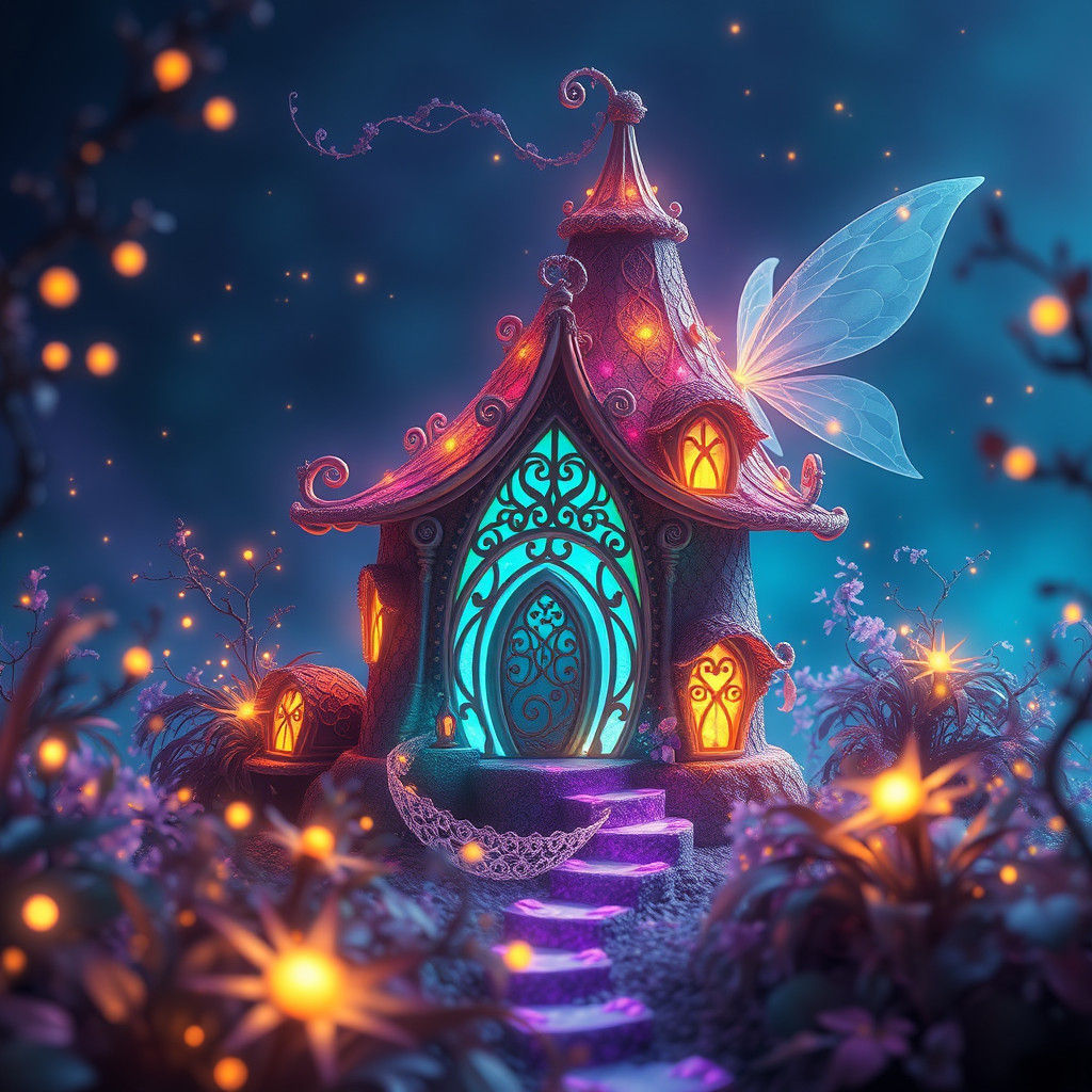 Ethereal Fairy Home in Mystical Realm