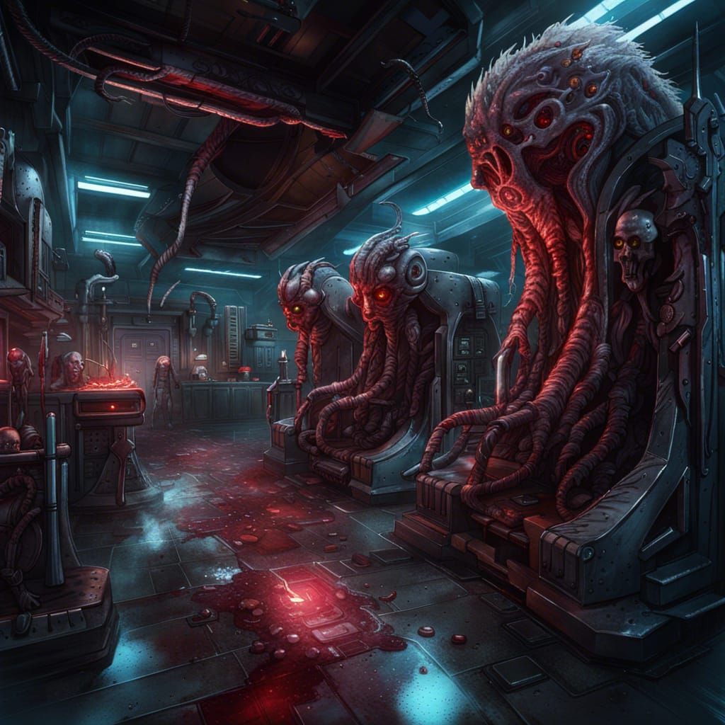 Sci-Fi Horror Laboratory: Eldritch Weaponry in Cold Tones