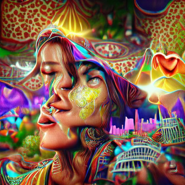 Psychedelic Hippy Life Artwork in 8k Resolution