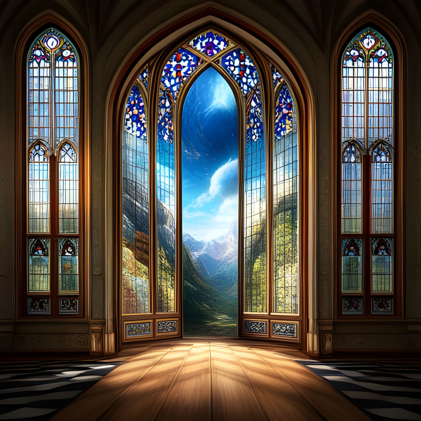 Stained Glass to a Magic World: Digital Matte Painting