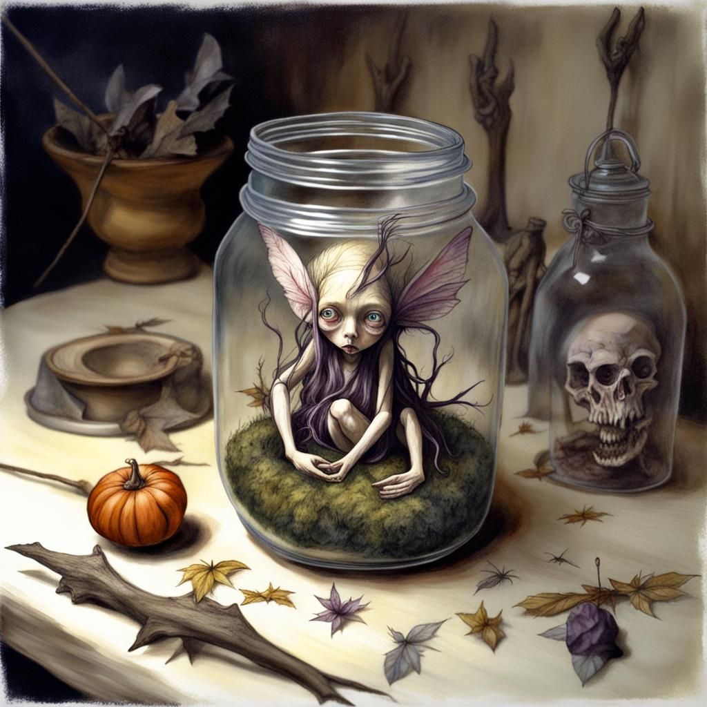Fairy in a Jar: Brian Froud-Inspired Art