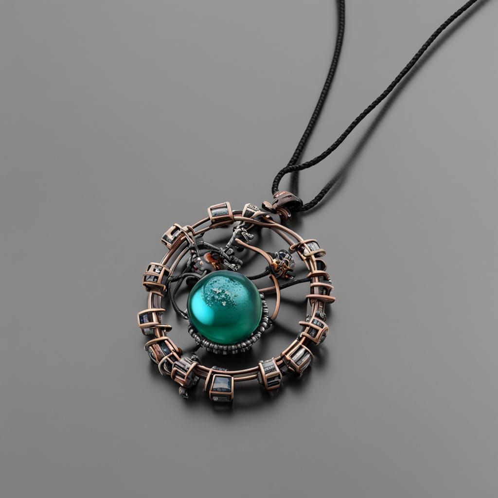 Glass Bead Blasting Necklace