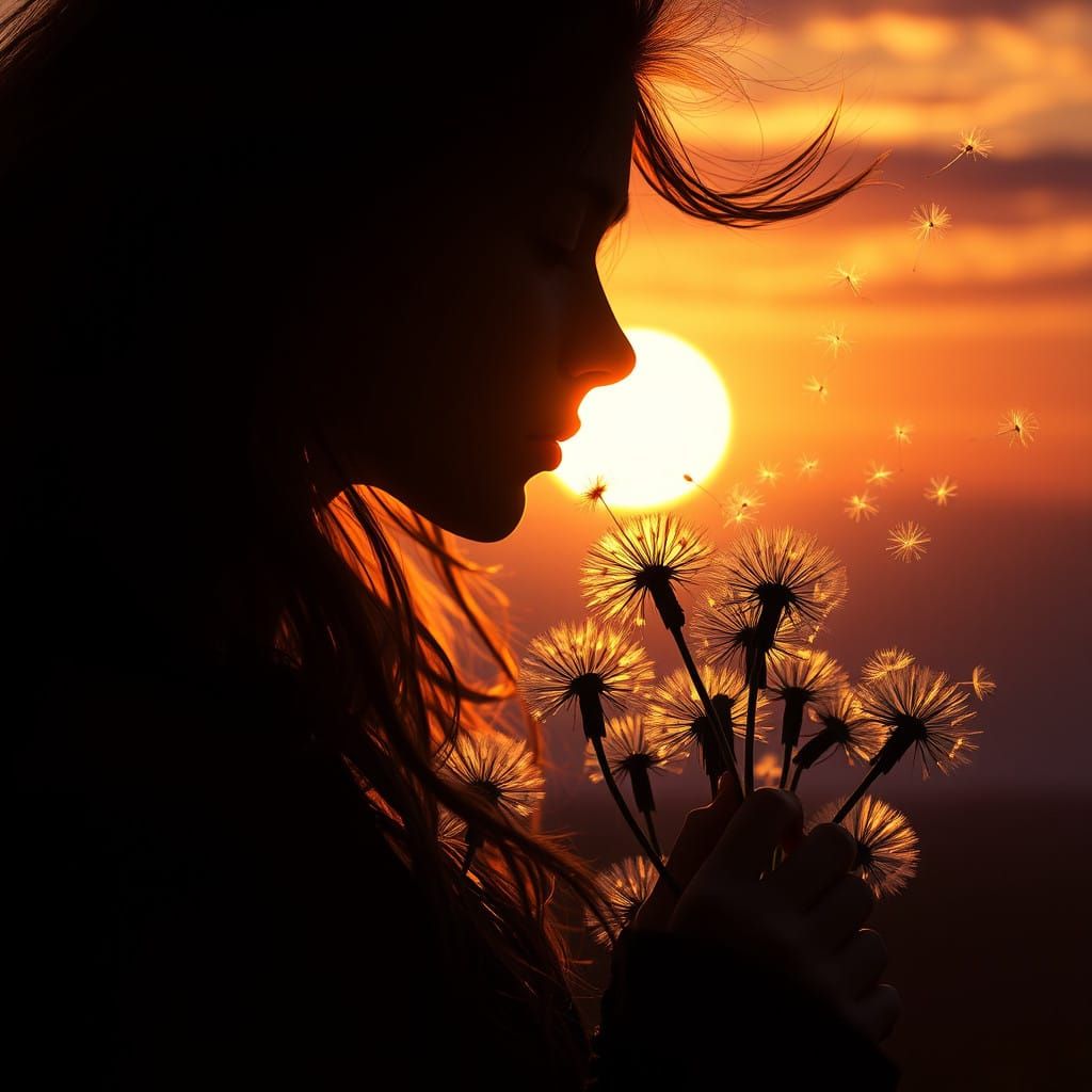 Quando o vento leva sonhos ao pôr do sol, a magia acontece. 🌅✨🍃