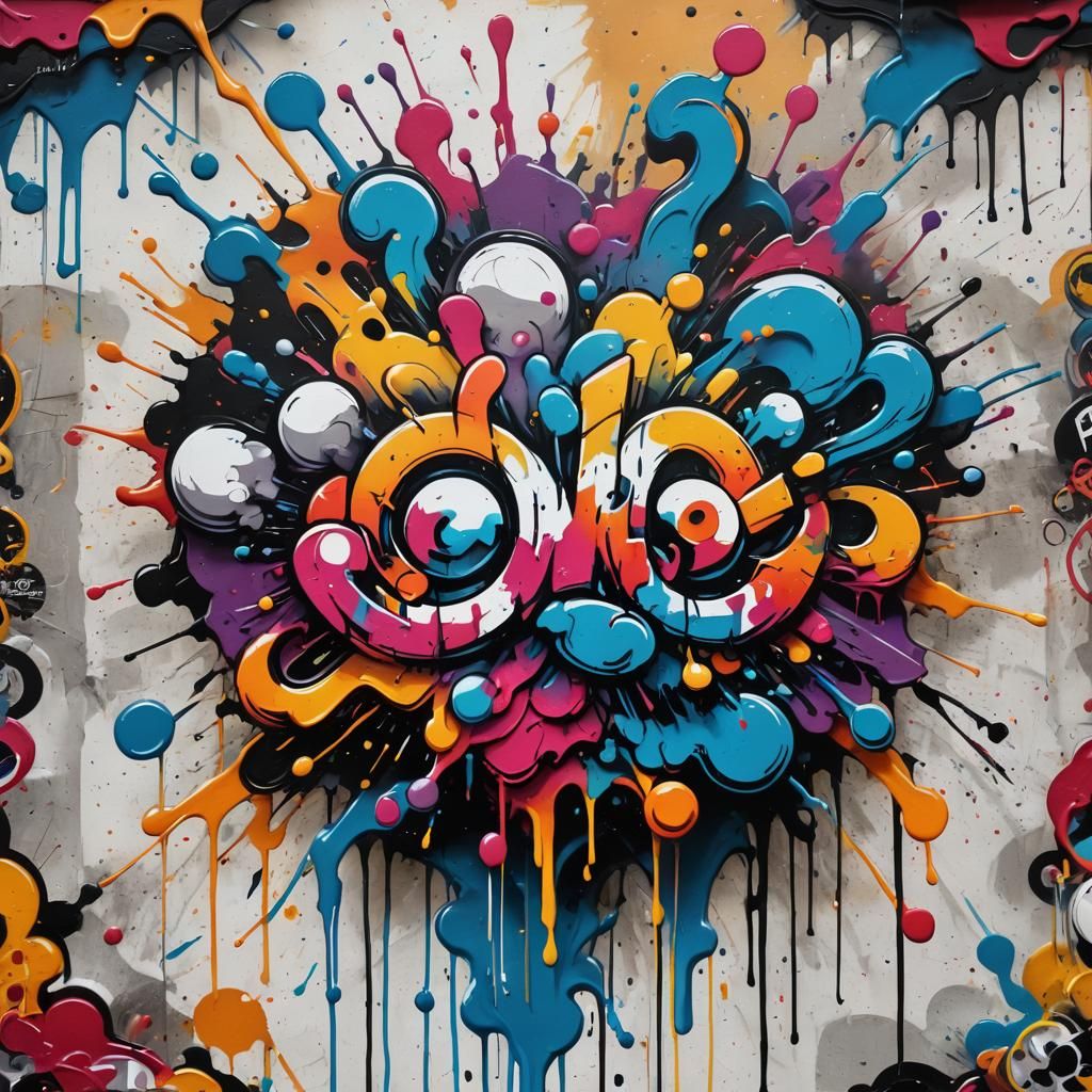 Colorful Melting Graffiti Art in Street Style