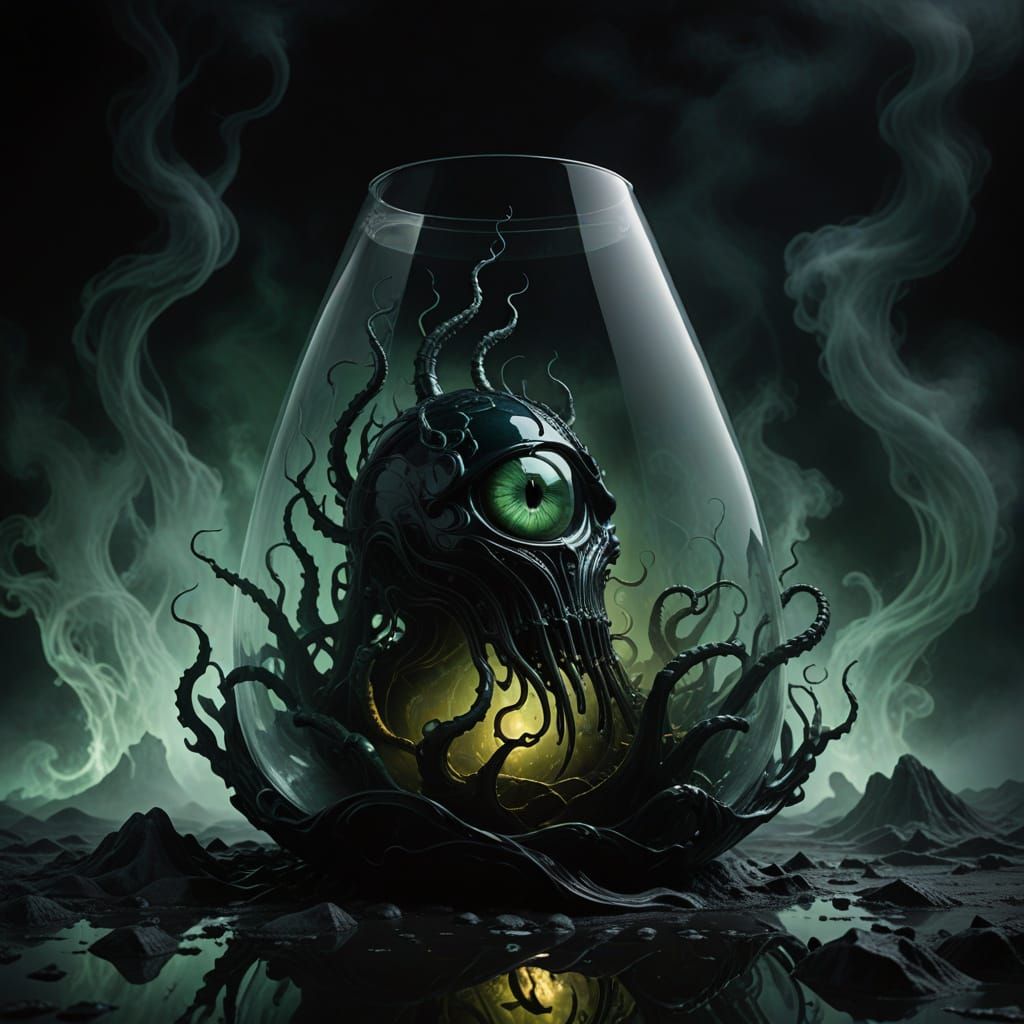 Ancient Glass Vessel Erupts with Biomechanical Fury in Dark ...