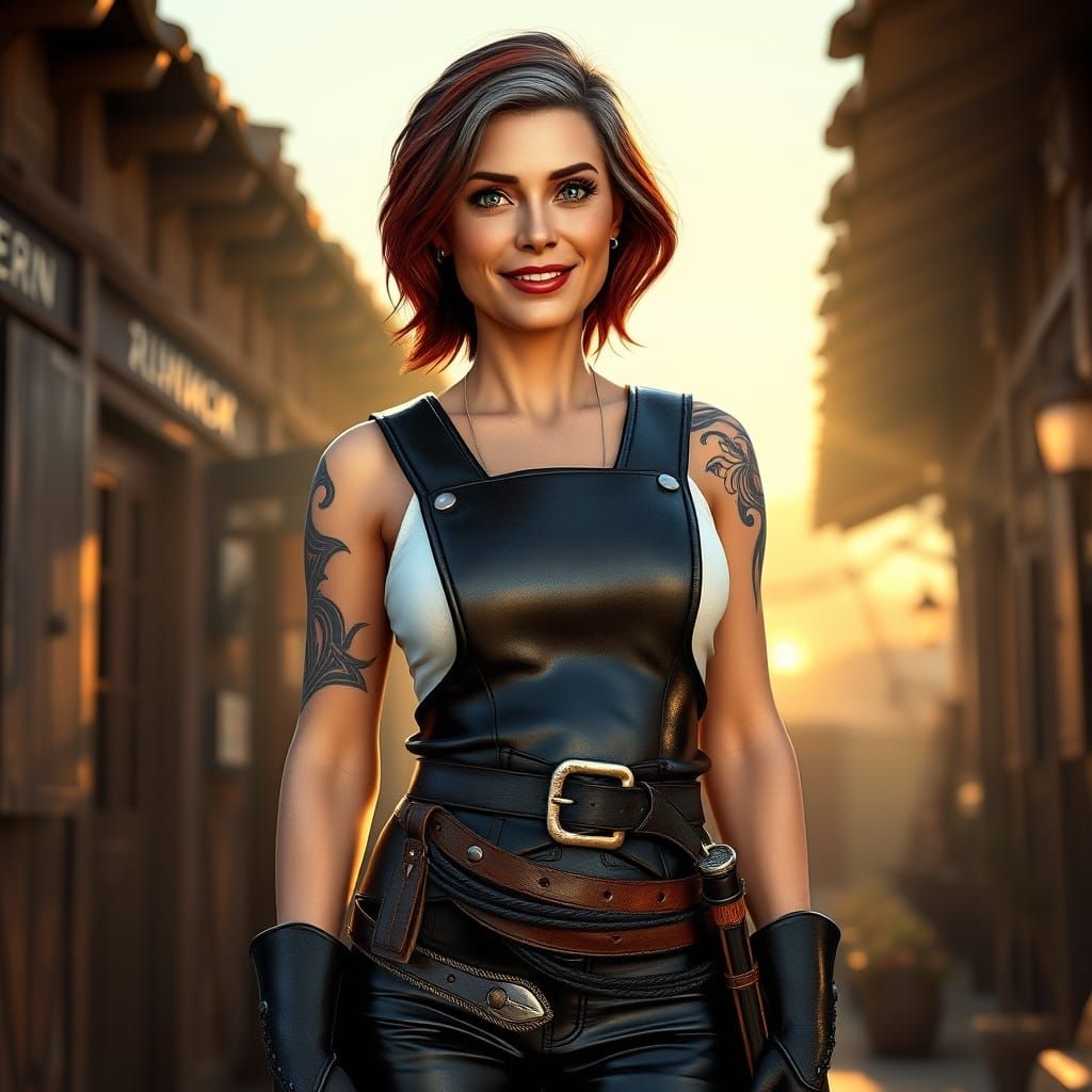 Surreal Warrior Maiden in Radiant Dawn