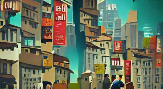 City Life Poster Art: A Vibrant Urban Design
