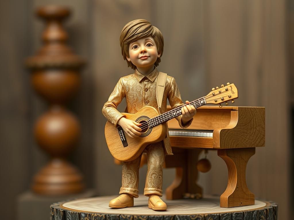 Miniature Paul McCartney in Brocaded Lace