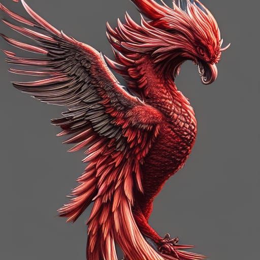Majestic Fire Phoenix Concept Art