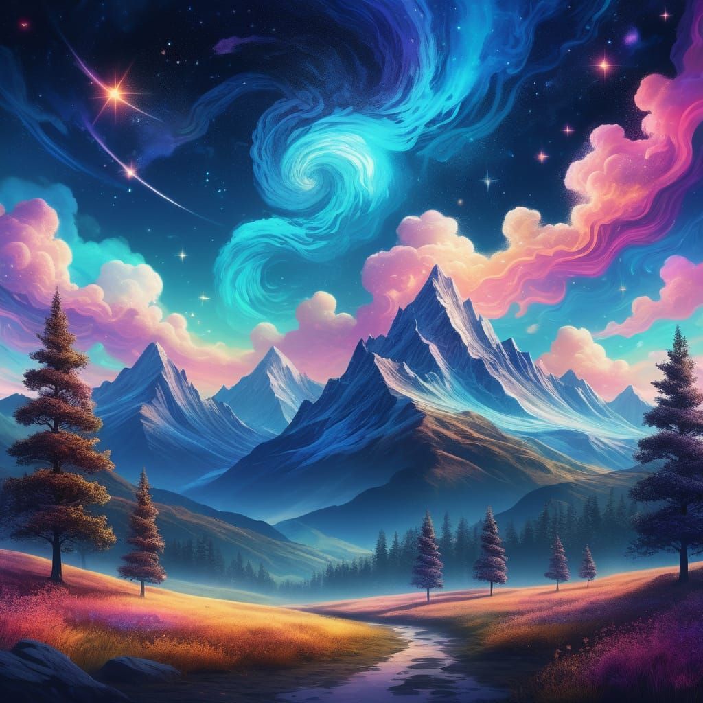 Ethereal Cosmic Landscape in Holographic Mixed Media