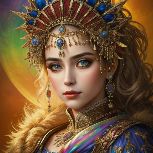 Colorful Fantasy Royal Portrait in HDR
