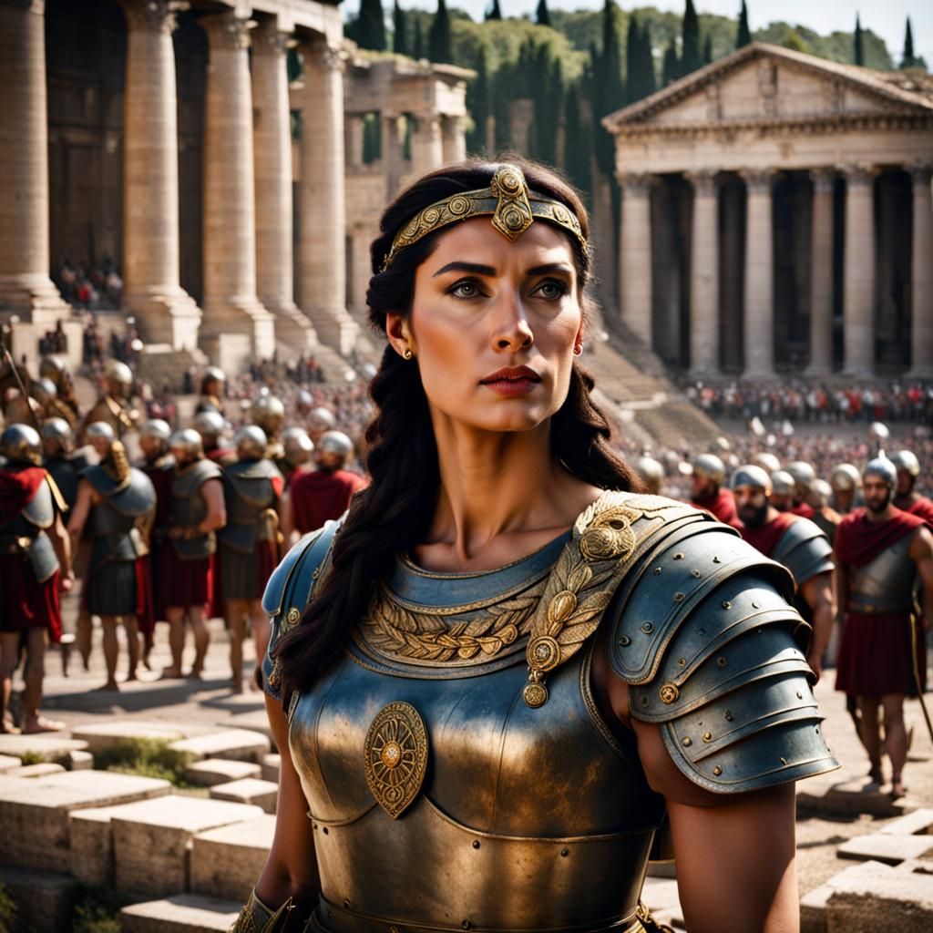 Beautiful Female Roman General Portrait