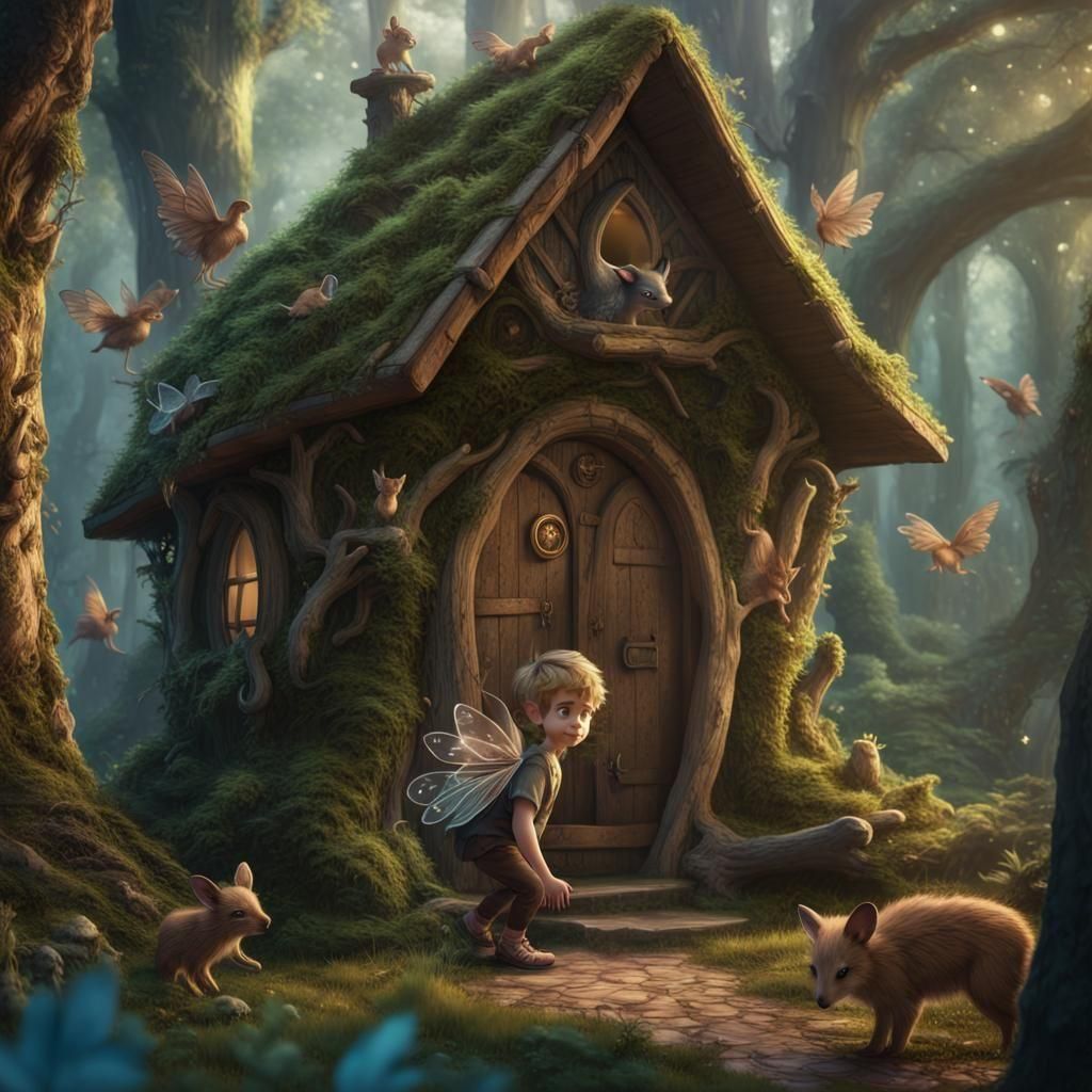 Fairy Boy Emerges to Play: Fantasy Concept Art