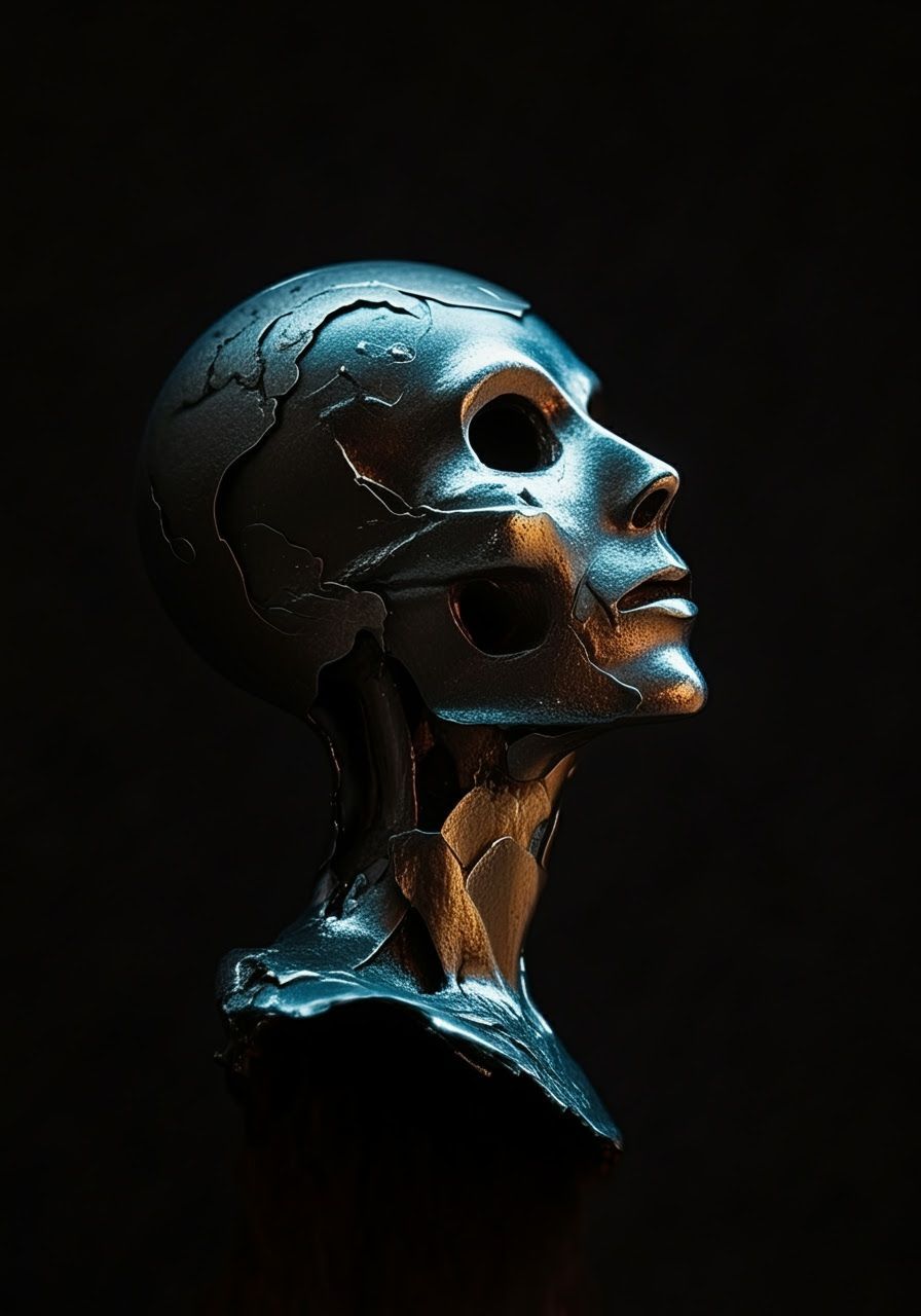 Stained Steel Art of Hollowness Alone Too Long