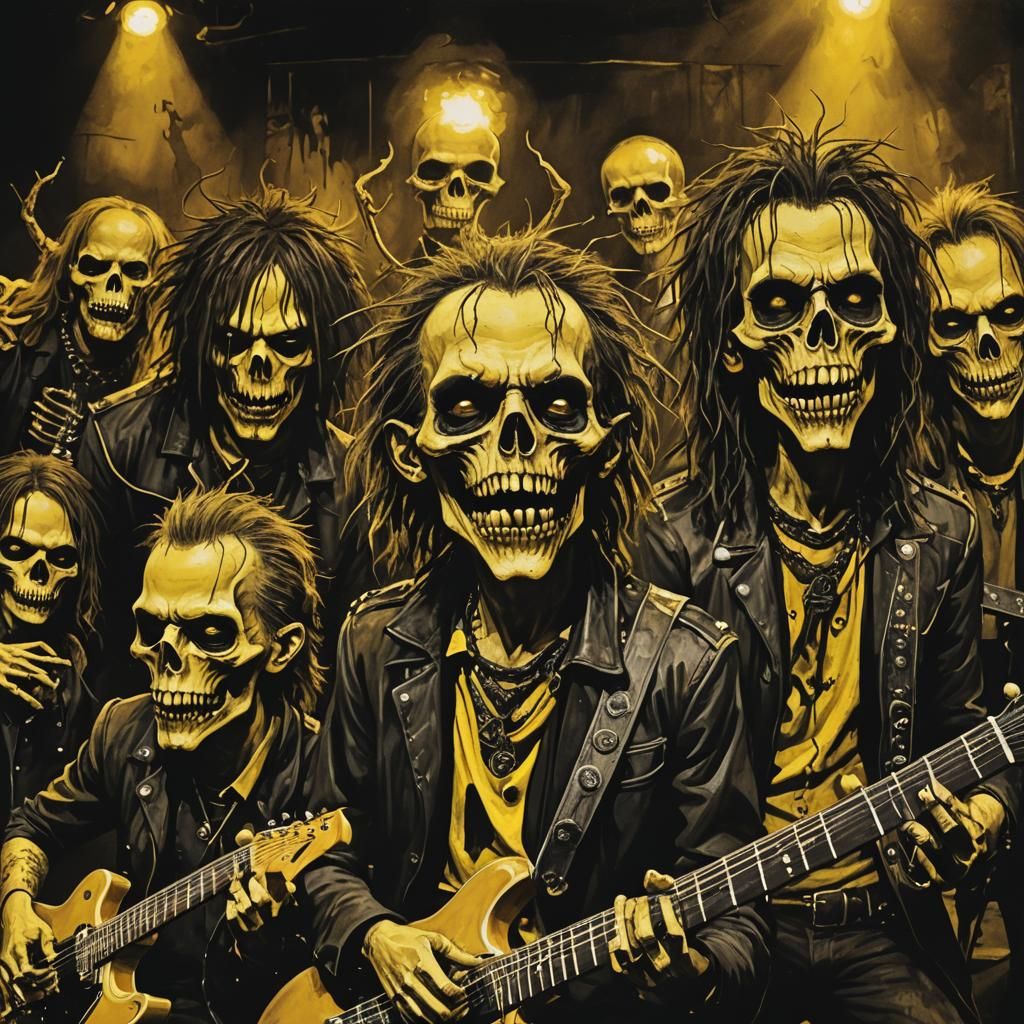 Eisblume Metal Band Performance in Dark Fantasy Style