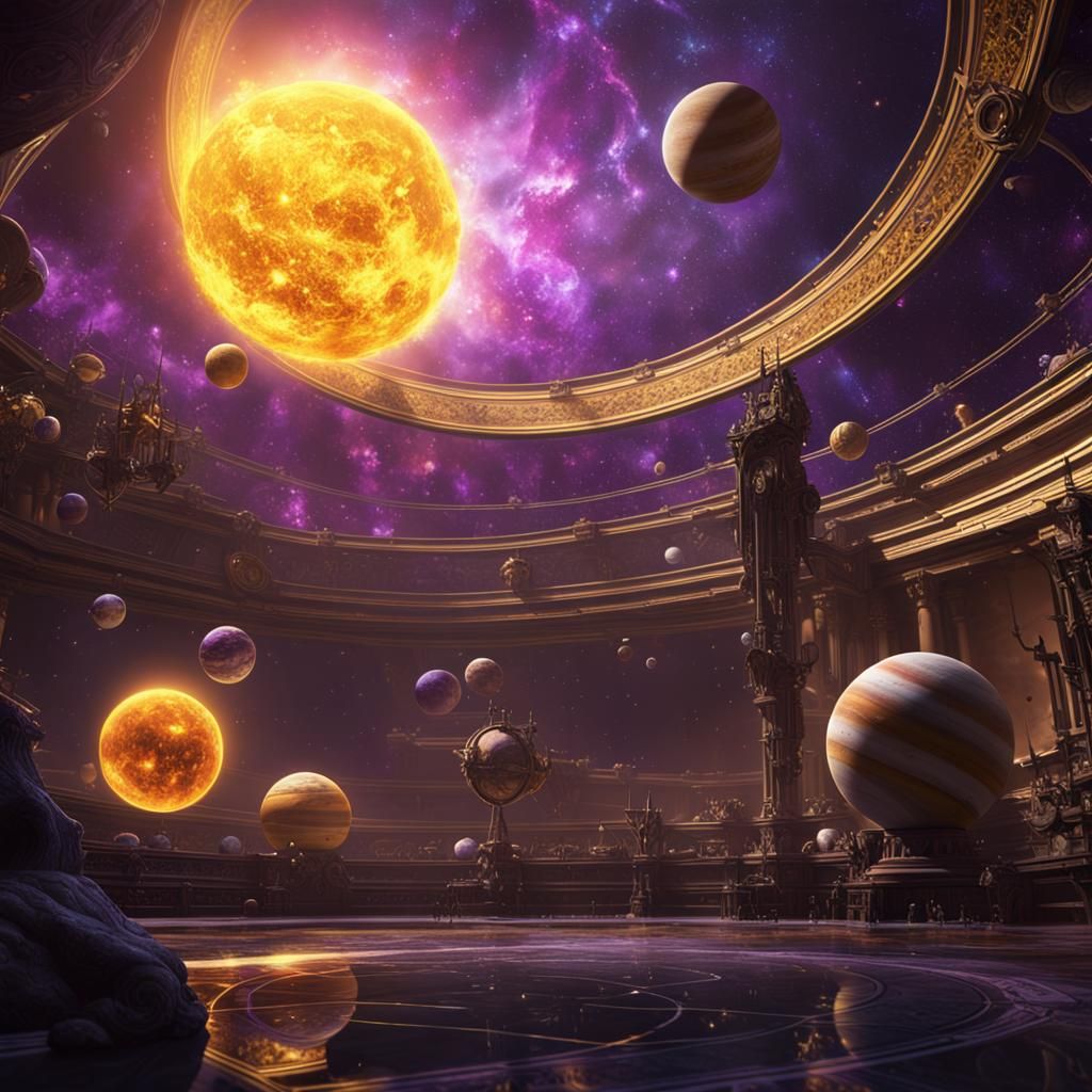 The Solar System: A Hyperdetailed Dark Fantasy Concept