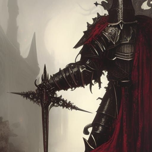 Grimdark Unholy Paladin in a Bed of Roses