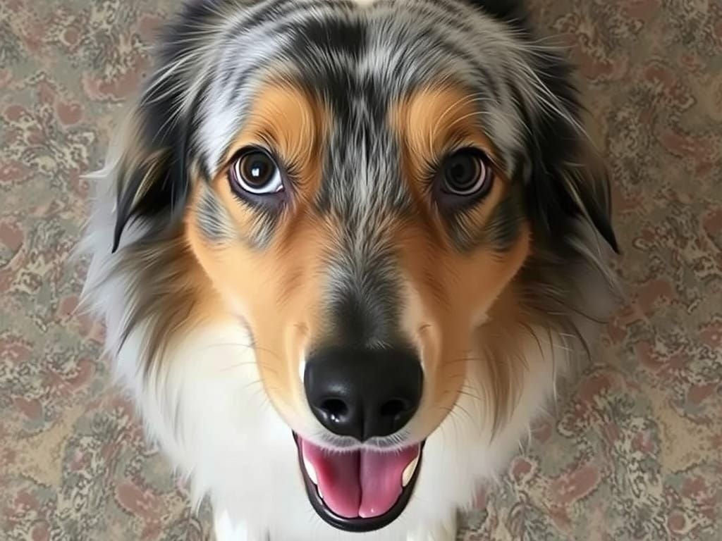 Loyal Australian Shepherd in Impressionist Style
