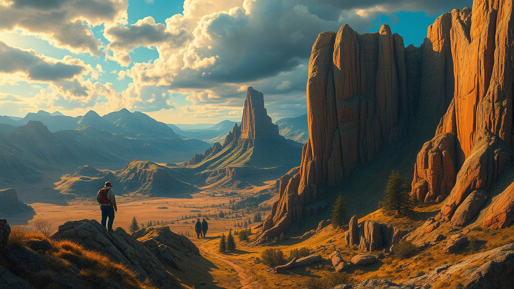 Surreal Landscape in Oil Painting Style