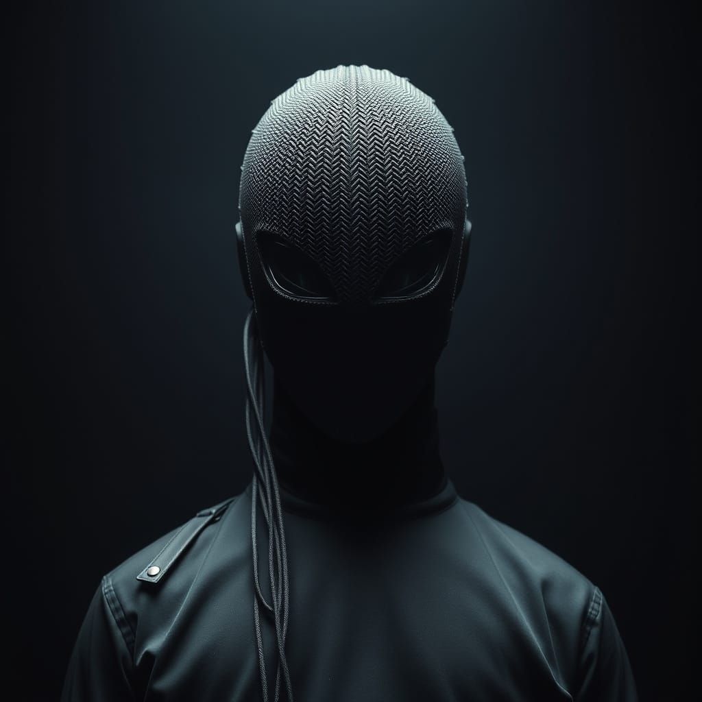 Imposing Figure in Mask and Suit, Biomechanical Style