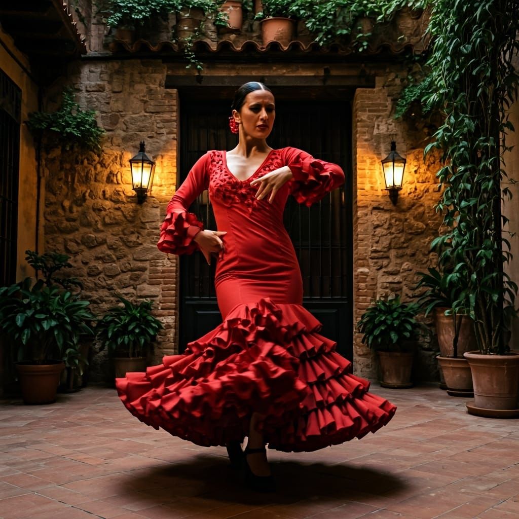 Flamenco Dancer in Motion, Cinematic Realism