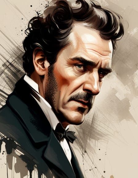 Victorian Portrait of Dr. Watson with Expressive Brushwork