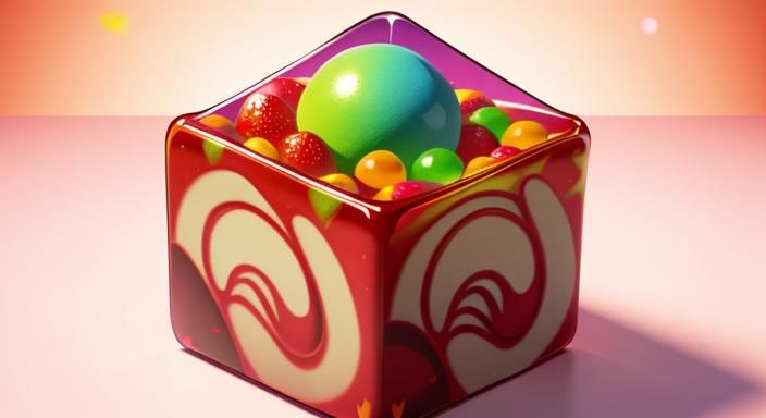 Strawberry Cube in a Candy Kingdom: Cel-Shaded Art