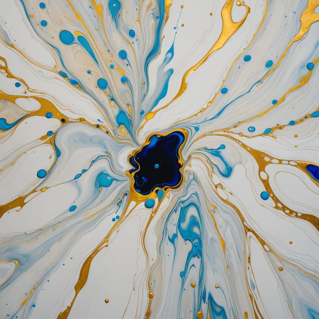 Vibrant Acrylic Pour Painting: Fluid Dynamics in Motion