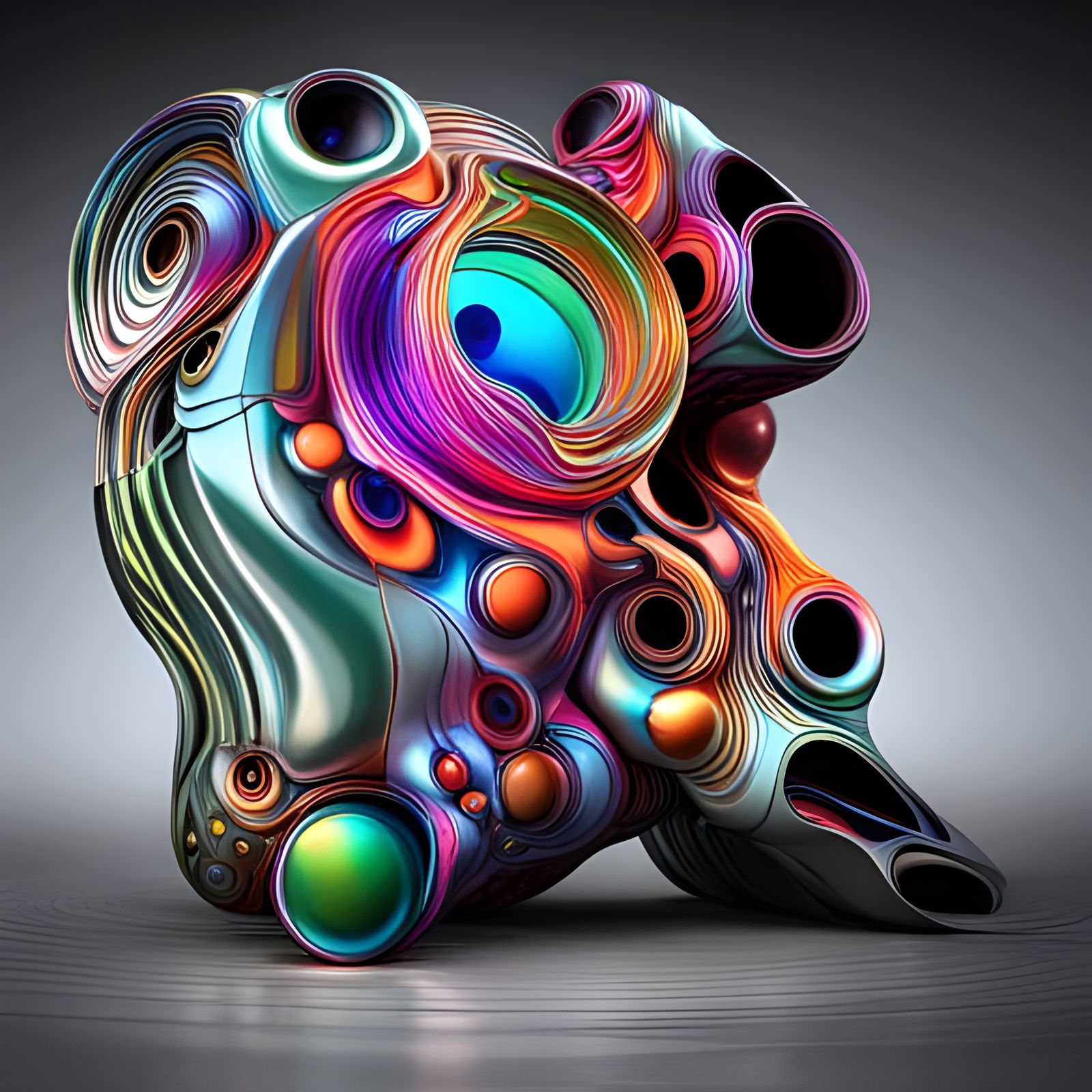 Abstract 3D Fractal with Fibonacci Sequence in NeRF Style