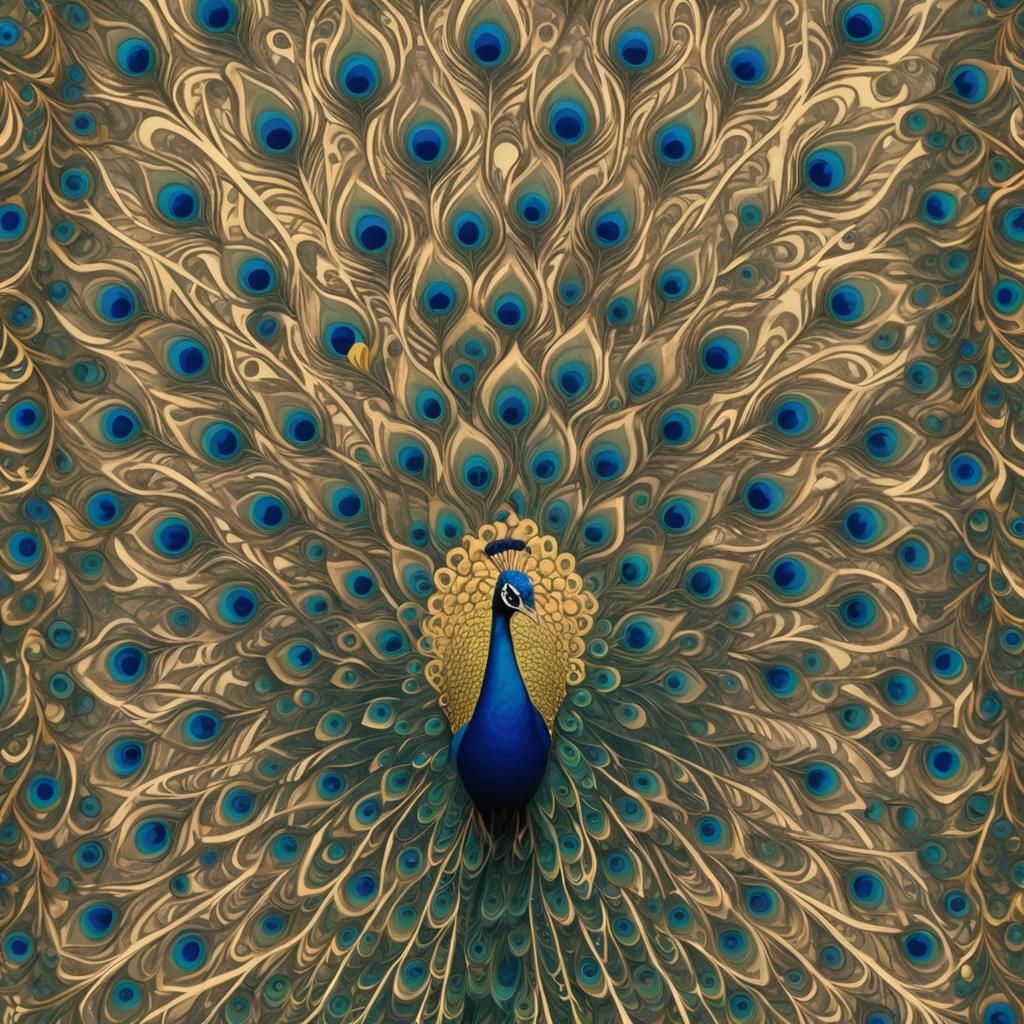 Fractal Peacock: A Vibrant Digital Art Creation