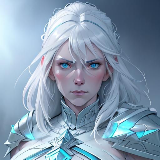 Icy Slavic Woman Portrait in Hyperdetailed Style