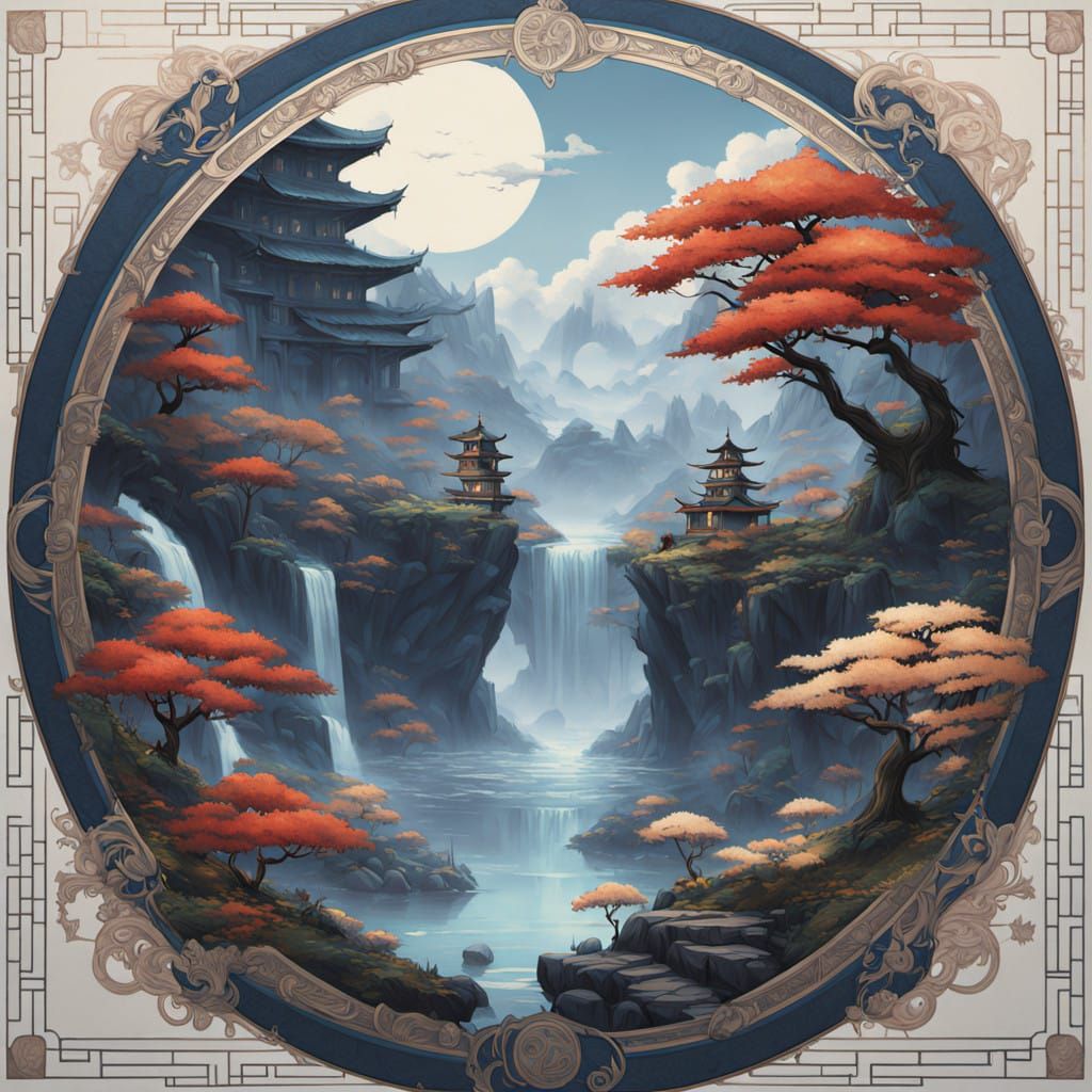 Majestic Goddess Border Pet-rol Agyo in Regal Japanese Fanta...