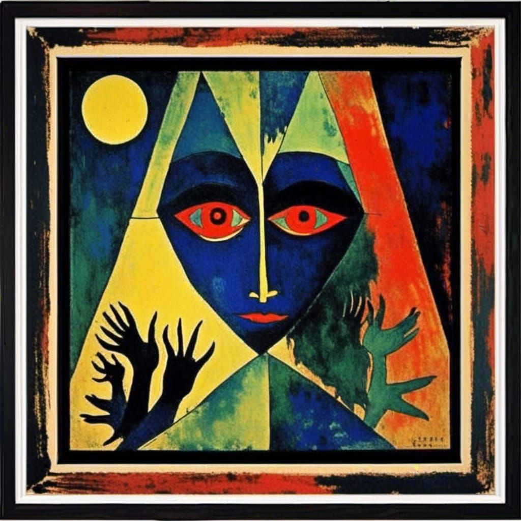 Love Witch in Dark Psychedelic Cezanne Ink Print