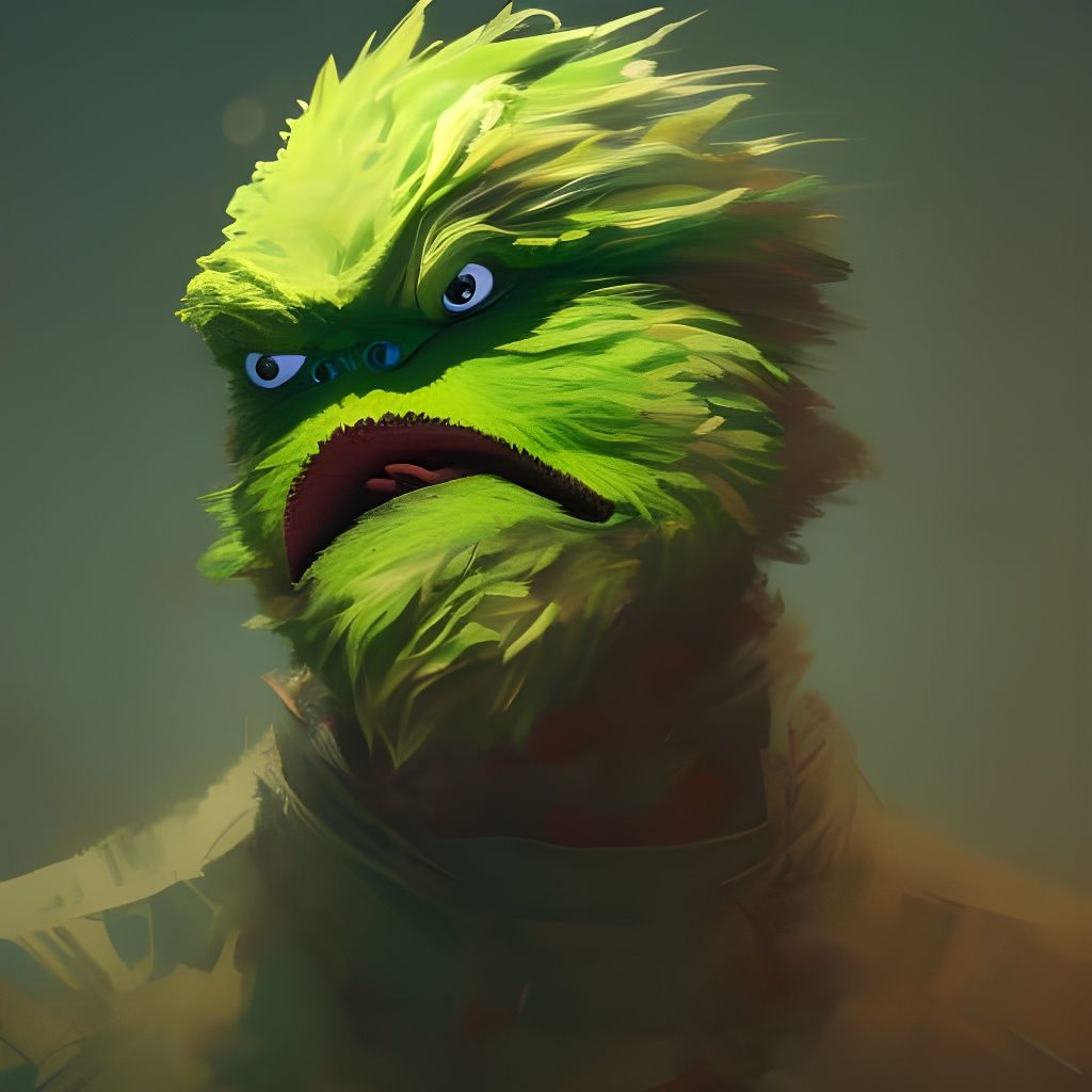 Eldritch Horror: Demonic Oscar the Grouch Portrait