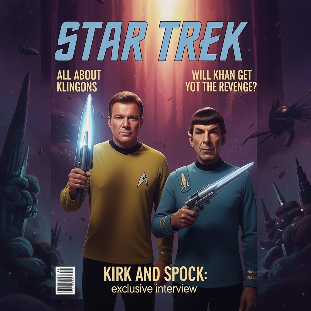 1970s Star Trek Fan Magazine Cover: Kirk and Spock