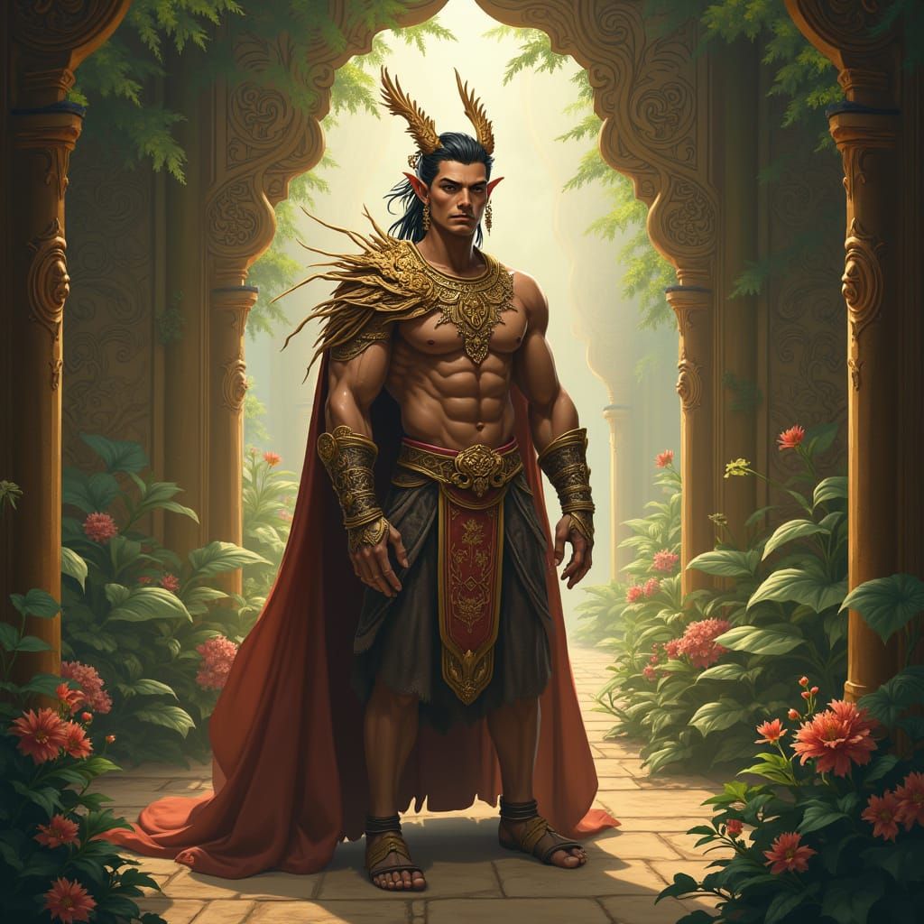 Dragon Prince in Ancient Temple Setting