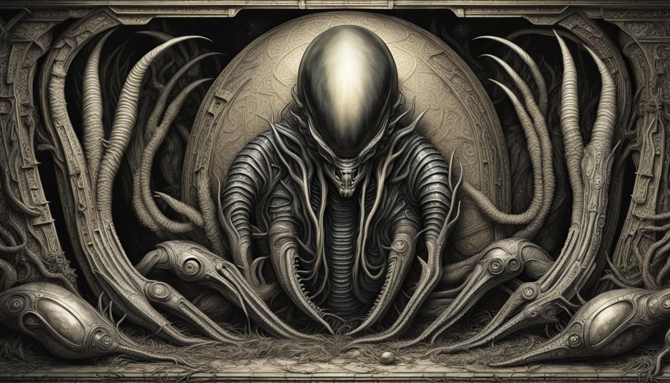 Alien-Xenomorph stone-ornament