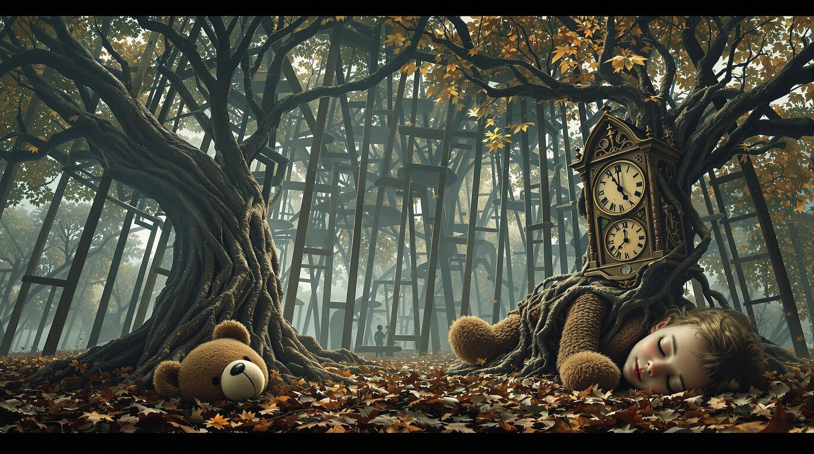 Nostalgic Jungle Gym Tea Party with Melting Clock