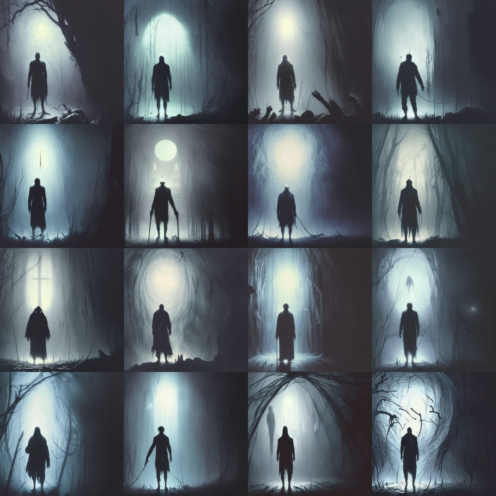 Lurking in the shadows a shadow man with Red eyes& nightmarish vibes& horror movie vibes& supernatural vibes